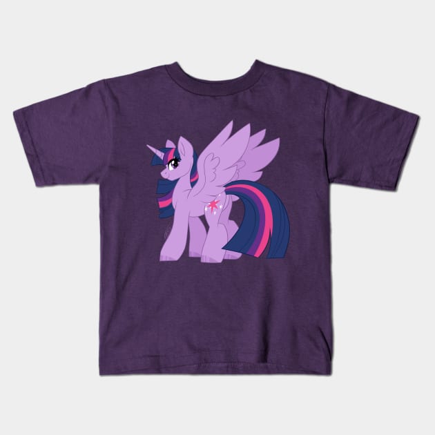 Bright Twilight Sparkle Kids T-Shirt by Marie Oliver